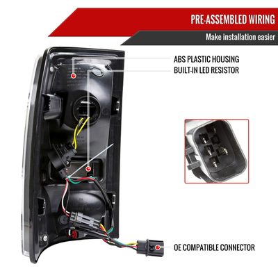 2013-2018 RAM 1500/2500/3500 Signal LED Tail Lights Matt Black/Clear