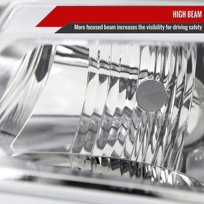 2002-2006 Chevy Avalanche/ Silverado LED Bar Headlights&Bumper Lights Chrome