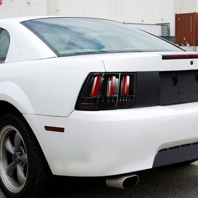 1999-2004 Ford Mustang Sequential LED Tail Lights Jet Black/Clear Lens