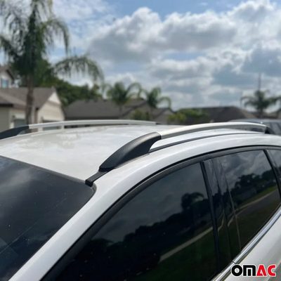 2008-2014 Hyundai i20 Roof Rack Rails Side Rails Aluminium Silver 2 Pcs