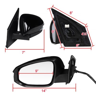 2013-2015 Toyota RAV4 Black 7Pin Heated Side Mirror LED Turn Signal Driver