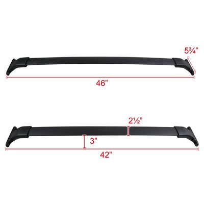 2011-2015 Honda Odyssey Roof Rack Cross Bars Aluminum Black