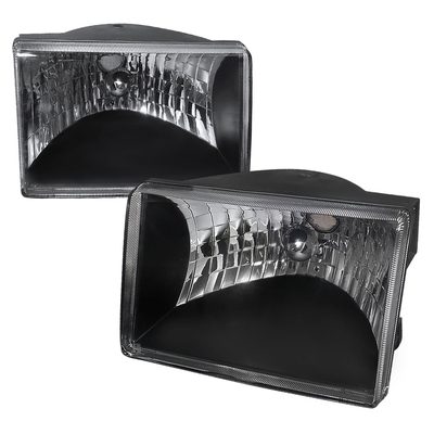 1993-1998 Jeep Grand Cherokee Factory Style Headlights Matte Black/Clear Lens