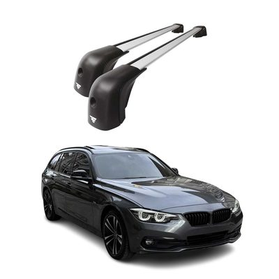 2012-2019 BMW 3 Series F31 Wagon Roof Racks Cross Bars Silver