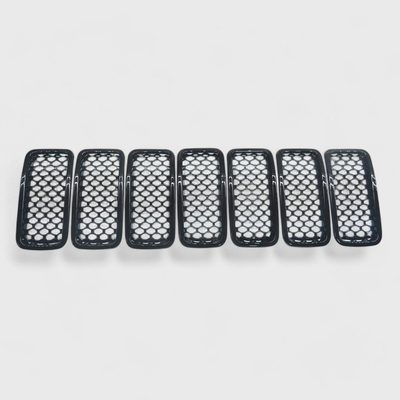 2020-2024 Jeep Renegade Grille Overlay Gloss Black 7Pcs ABS Plastic