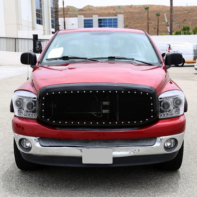 2006-2008 Dodge RAM 1500/ 06-2009 RAM 2500 3500 Dual Halo Headlights Chrome