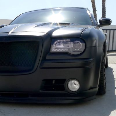 2005-2010 Chrysler 300 Projector Headlights LED Light Strip Glossy Black/Smoke
