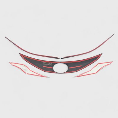 2022-2025 Toyota Sienna Grille Overlay Gloss Black 4Pcs ABS Plastic