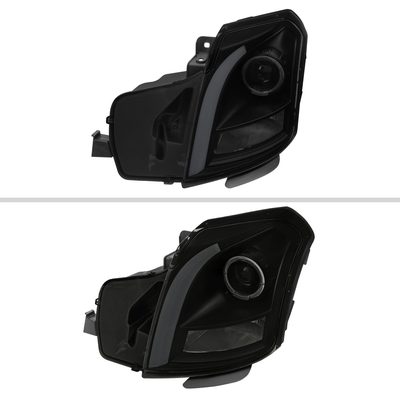 2003-2007 Cadillac CTS Halo LED Turn Signal Projector Headlights Smoke