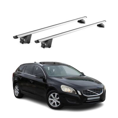 2015-2018 Volvo V60 Cross Country Roof Rack Cross Bars Silver