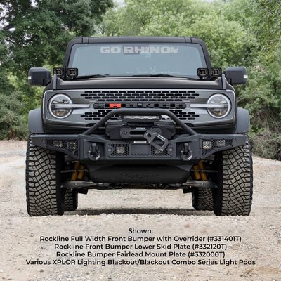 Defensa Delantera Rockline Winch-Ready Full Width With Overrider para Bronco Full Size 21-26