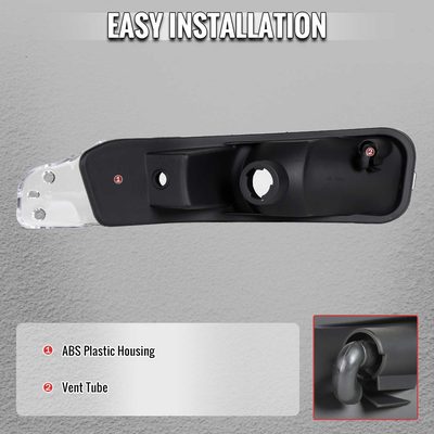 For Ford Mustang 2005-2009 Turn Signal Parking Lamp Matte Black Housing Clear Lens