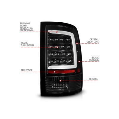 Anzo Black LED Tail Lights 311452