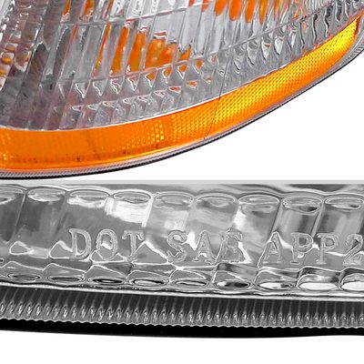 1996-1998 Honda Civic Crystal Headlights Chrome Housing/Clear Lens