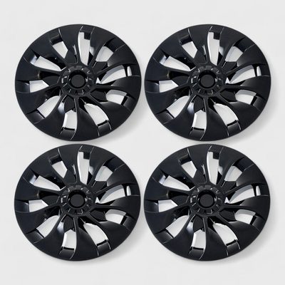 2020-2023 Tesla 3 Wheel Cover Hubcaps Gloss Black 4Pcs ABS Plastic