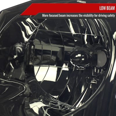 2001-2004 Nissan Frontier XE Factory Style Headlight Chrome/Smoke Lens