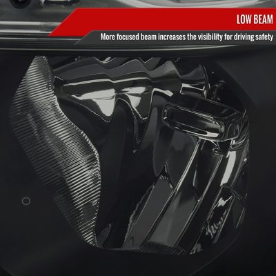 2019-2024 Dodge RAM 1500 Animated LED Bar Factory Headlights Matt Black/Smoke
