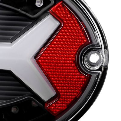1997-2004 Chevy Corvette C5 4 PC White LED Bar Tail Lights Matte Black/Clear