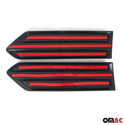 2011-2016 Kia Sportage Side Door Molding Trim Skirt Garnish ABS Black 2Pcs