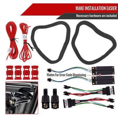 2009-2011 BMW E90 3-Series 4Dr Sedan Red LED Tail Light Matte Black/Clear Lens