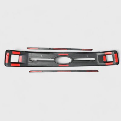 2018-2020 Ford F-150 Grille Overlay Gloss Black 3Pcs ABS Plastic