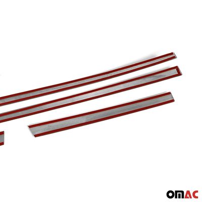 2007-2012 Dodge Nitro Side Door Molding Trim Skirt Garnish Stainless Steel Silver 4Pcs