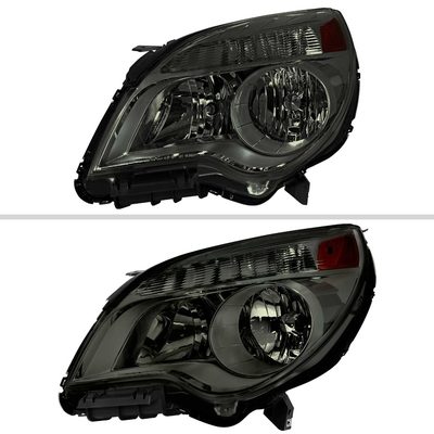 For Chevrolet Equinox 2010-2015 Factory Style Headlights Chrome Housing Smoked Lens