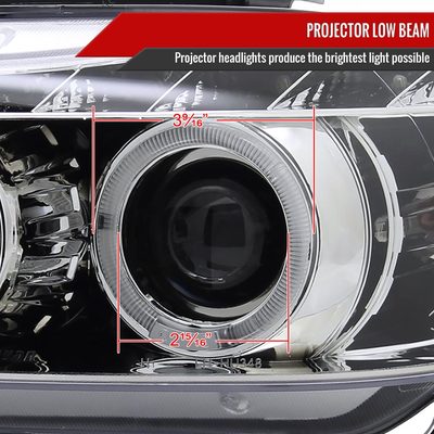 2006-2008 BMW E90 3 Series Sedan Dual Halo Headlights LED Light Chrome