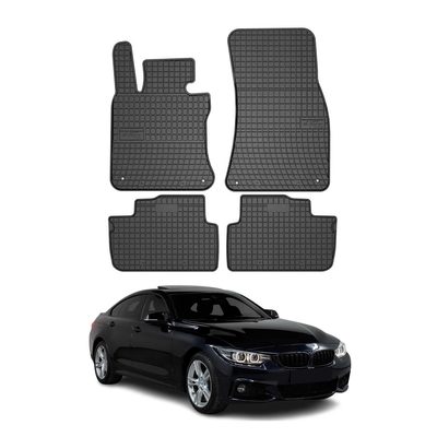 2014-2020 BMW 4 Series F32 Coupe Floor Mats Liners Full Set All Weather Rubber Black