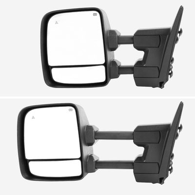 2016-2022 Nissan Titan BSM & Manually Extendable Chrome Towing Mirrors Clear
