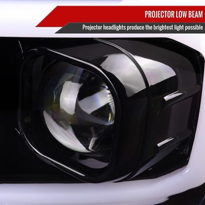 2016-2023 Toyota Tacoma Switchback LED C-Bar Projector Headlights Glossy Black
