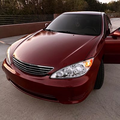 2005-2006 Toyota Camry Factory Crystal Headlights Amber Reflector Chrome/Clear