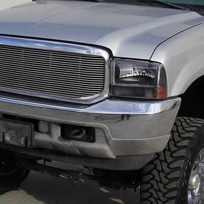 1999-2004 Ford F-250/350/450/550/Excursion Factory Headlights Matt Black