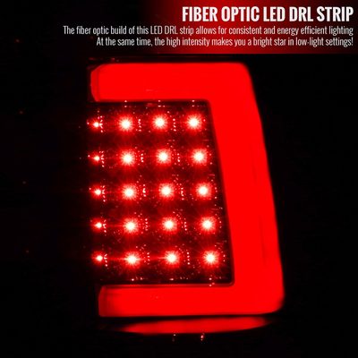 1999-2002 Chevy Silverado/ 99-2006 GMC Sierra LED Tail Lights G2 Jet Black/Clear