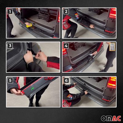 2012-2016 Honda CR-V 4.gen Rear Bumper Sill Cover Protector Guard ABS Black 1Pc