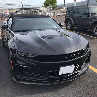 2016-2018 Chevy Camaro Glossy Black Polypropylene 3PC Front Bumper Lip Set