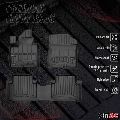 2021-2026 Kia Sorento Hybrid Premium Floor Mats Liners Full Set All Weather Heavy Duty