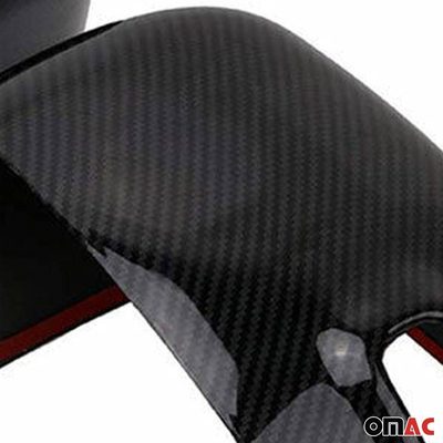2019-2024 Jeep Renegade Side Mirror Cover Caps Carbon Fiber Black 2 Pcs