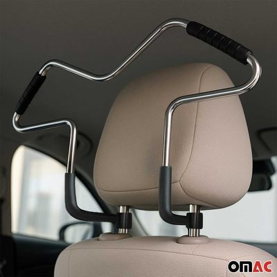 Steel Car Seat Headrest Jacket Coat Suit Clothes Hanger Automobile Usage Clothes 2 Pcs