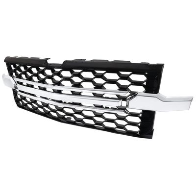 2019-2022 Chevy Silverado 1500 WT Glossy Honeycomb Hood Grille Chrome Trim