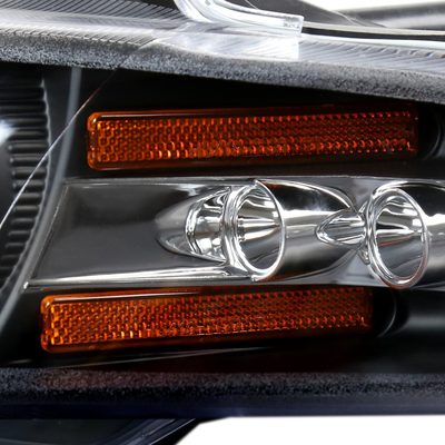 1997-2000 Dodge Avenger Chrysler Sebring Coupe Dual Halo Headlights Black