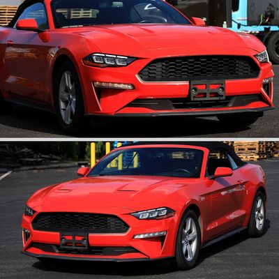 For Ford Mustang 2018-2023 Full LED Projector Headlights Sequential Start Up Black Housing Clear Lens