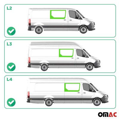 2006-2018 Mercedes Sprinter W906 Window Glass Fit Kit Right Sliding Fixed Door L2 L3 L4