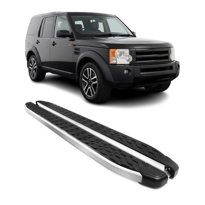2005-2009 Land Rover LR3 Running Boards Side Steps Silver & Black