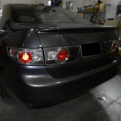 2003-2005 Honda Accord Sedan Tail Lights Matte Black Housing/Clear Lens