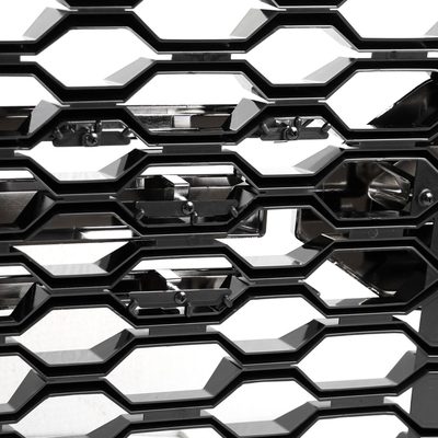 2019-2022 Chevy Silverado 1500 LT Glossy Honeycomb Hood Grille Chrome Trim