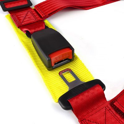 Universal Red 4 Point Racing Seat Belt Buckle Safety Harness