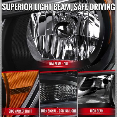 For Chevrolet Colorado 2015-2022 Factory Style Headlights Black Housing / Clear Lens
