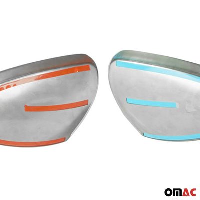 2009-2017 VW Tiguan Side Mirror Cover Caps Stainless Steel Silver 2 Pcs