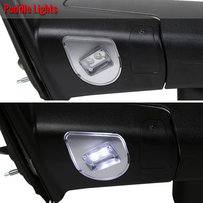 2009-2012 Dodge RAM 1500 Foldable Heated & Manual Towing Side Mirrors Clear